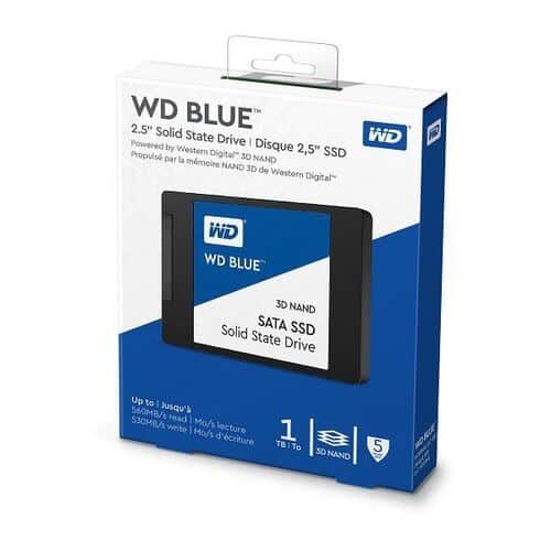 WD Blue SATA SSD 2.5”/7mm cased