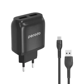 Porodo Dual Port Wll Charger 2.4 A