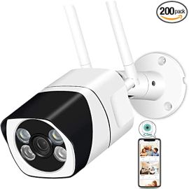 Xenocam Outdoor WiFi Security Camera 1080P Wireless IP Camera,Motion Detection Night Vision IP66 Waterproof Bullet Support Max 128G SD Card