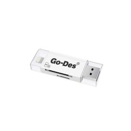 Go-Des Go Des Gd-dk102 Lightning & Micro Usb Data Transfer Sd & Micro Sd Card Reader