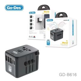 Go Des GD-B616 PD 35W World Travel Adapter in Oman | Future IT Oman