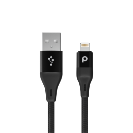 Porodo USB A To Lightning Connector Aluminum Braided Cable 4ft
