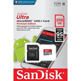 SanDisk Ultra 256GB 95MB/s Micro SDXC Memory Card + SD Adapter