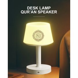Equantu Desk Lamp Qur'an Speaker Azan Clock Bluetooth 7 Colors LED Touch Table Lamp 8GB With 16 Reciters Plus 16 Translations SQ-917