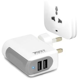Port Connect Dual USB Wall Charger White | Buy in Oman | Future IT Oman