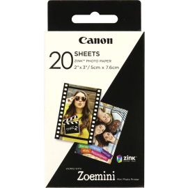 Canon Zoemini 2x3" ZINK Photo Paper - Pack of 20 Sheets - No Ink, No Fuss Water And Tear Resistant With Sticky Backs