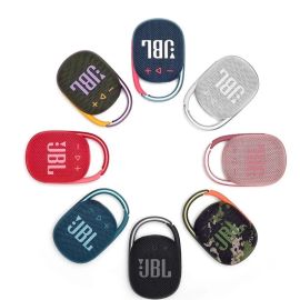 JBL Clip 4 Portable Mini Bluetooth Speaker Big Audio and Punchy Bass Integrated Carabiner IP67 Waterproof and Dustproof 10 hours of Playtime, Speaker for Home Outdoor and Travel