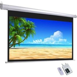 I View E200 Electrical Projector Screen with Remote Control 200×200 cms