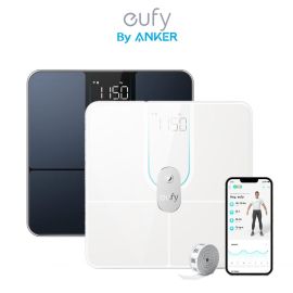 Anker Eufy P2 Smart Scale T9148 / Digital Scale with Wi-Fi Bluetooth / 16 Measurements Including Weight / Heart Rate / Body Fat / BMI / Muscle & Bone Mass / 3D Virtual Body Mode / 50 g/0.1 lb High Accuracy