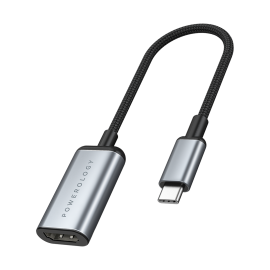 Buy Powerology Braided Type-C to HDMI Short Cable 4K 60Hz UHD & HDR Video Adapter in Oman | Future IT Oman