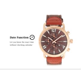 GW Current 8194 Date Leather Strap Watch