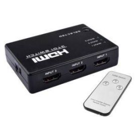 Haysenser Metal 3X1 HDMI Switcher with IR Black Full HD 1080P 3input 1 Output HDMI Switch Box 