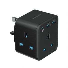 Powerlogy 3 Outlet Wall Socket With Fast Charging USB