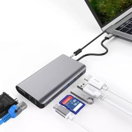 GO DES GD-8792 9 in 1 USB C HUB Adapter