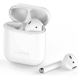 Lazor EA78 Earphones, Bluetooth 5.0 Connectivity, 14mm Driver, Mono/Dual Connection Switch, Touch Control, Automatic In-Ear Detection, White