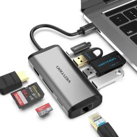 Vention USB Type-C to Multi-Function 8 in 1 Docking Station in Oman | Future IT