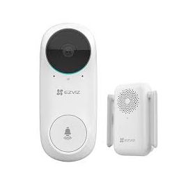 EZVIZ DB2C Wire Free Vedio Doorbell With Chime 1080P160 Vertical Field View Tamper Alarm infrared night vision up to 6m/20ft 5200mah Rechargeable Lithium Battery PIR person Detection Two-way talk..