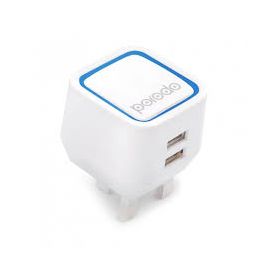 Porodo Intelligent Charger With Lightning Cable Led Indicator Dual USB