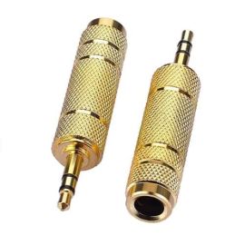 Male To Female 3.5mm to 6.35mm Jack Stereo Audio Adapter