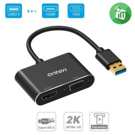 Onten USB 3.0 to HDMI / VGA Adapter 5201B in Oman | Future IT Oman