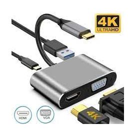 Onten USB C To HDMI VGA USB3.0 Hub Adapter With PD Charger 95112