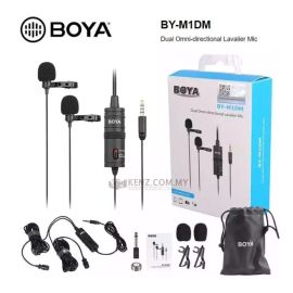 Capture Clear Audio with Boya BY-M1DM Dual Lavalier Microphone | Future IT Oman
