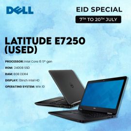 Dell Latitude E7250 Intel Core i5 5th Gen 240GB SSD 13 Inch Display Window 10 (USED)