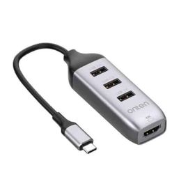 Onten USB C to HDMI Adpater With 3 USB 3.0 Hub