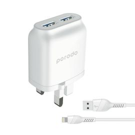 Porodo Dual Port Wll Charger 2.4 A