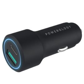 Powerology Ultra Quick Car Charger 38W PD 20W With USB C To USB C Cable