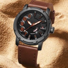 GW Naviforce 9154L Date Leather Watch