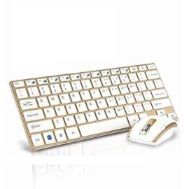 HK3910 2.4GHz Wireless Keyboard Mouse Set - Gold