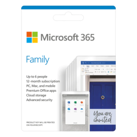 Microsoft Office 365 Family 6PC 1-year Subscription Software