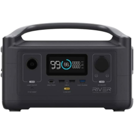 EcoFlow River 600 Portable Power Station with 600W AC Output and Built in 288Wh Battery, Black
