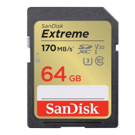SanDisk Extreme 64GB Speed Upto 170MB/S Memory Card