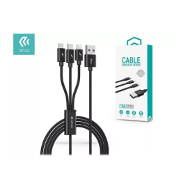 Devia 3-in-1 USB Cable (1.2m) - Black in Oman - Future IT Oman