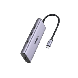 UGREEN 9 in 1 Adapter - USB-C to 2×USB 3.0+1×USB 2.0+2×HDMI 4K60Hz+RJ45(1000M)+SD+TF+PD CM490 90119 | Future IT Oman
