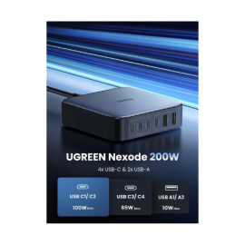 UGREEN Nexode 6 Port Gan Desktop Fast  Charger 