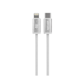 Porodo Woven 30W Lightning to Type-C Cable 1.2M PD-W24AC2L-WH