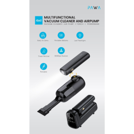 Pawa 4 IN 1 Multifunctional Vacuum Cleaner And Air Pump Black