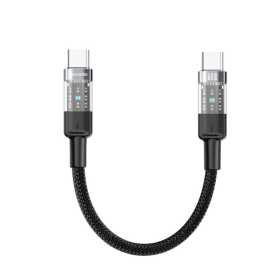 Porodo Braided 60W PD C to C Fast Charging Cable - 35cm Black | Exclusive Offers at Future IT Oman