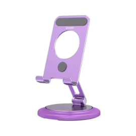 Porodo Phone Stand with Aluminum Alloy, 360° Rotation, Adjustable Angle - Purple