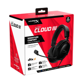 HyperX Cloud III USB Wired Gaming Headset for PC, PS5, PS4 and Nintendo Switch - Black
