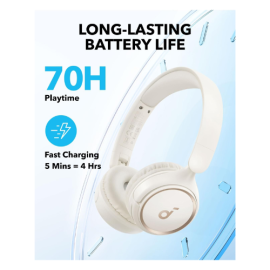 Anker Soundcore H30i Wireless On-Ear Bluetooth Headphones A3012H21 White