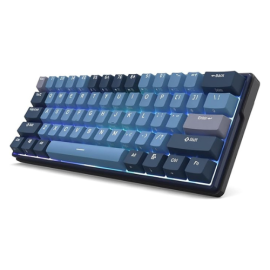 Royal Kludge RK61 plus mini black mechanical keyboard-Brown switch- wired and bluetooth and wireless 2.4 -arabic english