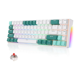 Royal Kludge RK71 TKL Water Green Mechanical Keyboard-Red switch- Wired,Bluetooth.Wireless 2.4-English