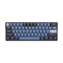 Royal Kludge RK61 plus mini black mechanical keyboard-blue switch- wired and bluetooth and wireless 2.4 -arabic english