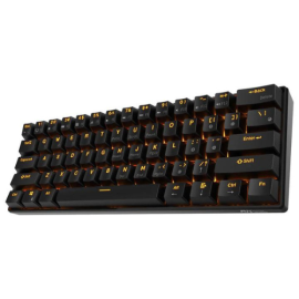 Royal Kludge RK61 mini black mechanical keyboard-Brown Switch-Wired and Bluetooth and wireless 2.4 Arabic and English TT-KB-0183