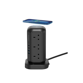 Power Up with Powerology 12 Socket Multiport Tower Hub Extension | Future IT Oman