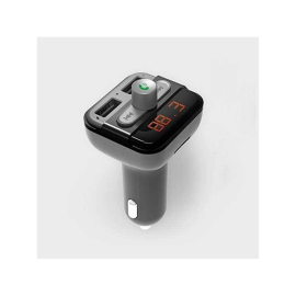 Stay Powered and Connected with Porodo 3.4A Car Charger with Built-in Mic FM Transmitter | Future IT Oman